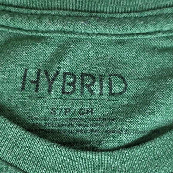 Hybrid Green Gingerbread Graphic "Oh Snap" Cotton Blend Short Sleeve Tee Shirt. - Picture 2 of 6